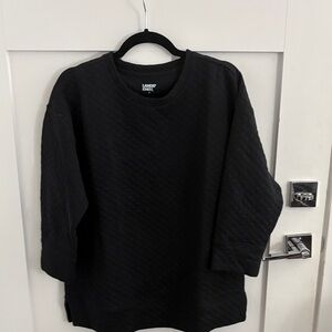 Lands' End Black Quilted Top